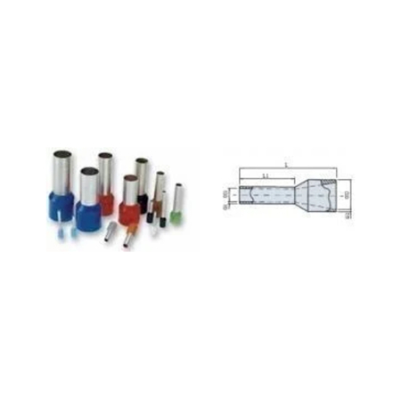 Pin terminal izolat rosu pentru conductor de 10 mm2 cu pin de 12 mm [0]