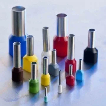 Pini terminali - Pin terminal izolat gri pentru conductor flexibil de 4 mm2 cu tub de 10 mm set 100 bucati