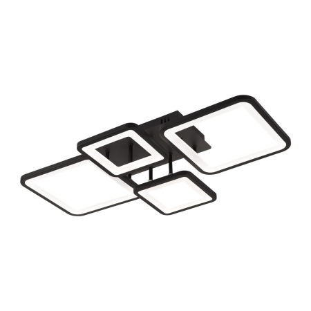 Plafoniera LED decorativa neagra cu 3 temperaturi de culoare si reglare prin telecomanda [0]