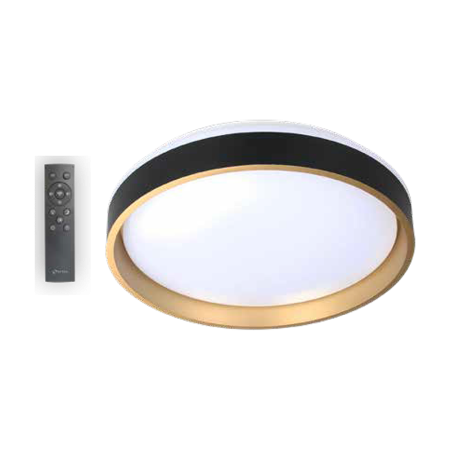 Plafoniera LED - Plafoniera Blaze LED decorativa pentru interior cu finisaj negru si auriu