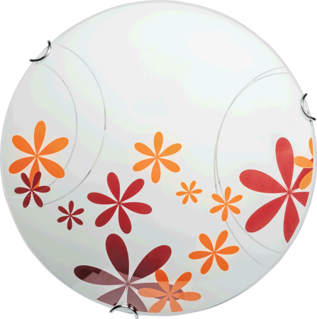 Plafoniera decorativa Dahlia alba cu model din metal si sticla pentru tavan [0]