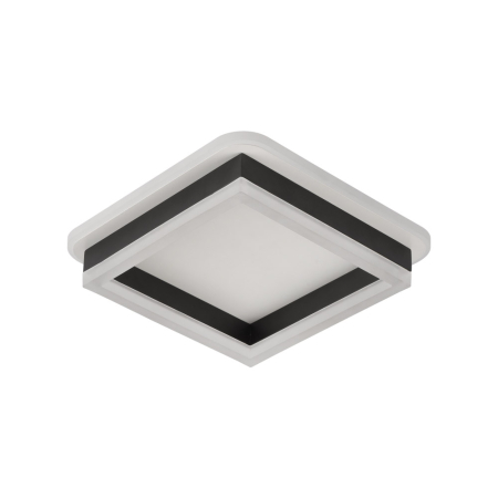 Surse de iluminat - Plafoniera LED negru alb pentru tavan cu lumina 3CCT si LED integrat