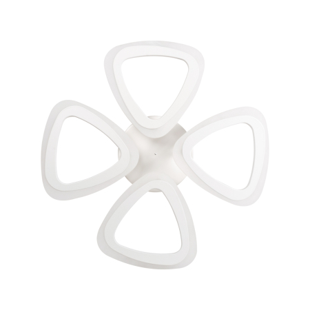 Plafoniera LED - Plafoniera LED alba cu patru elemente decorative si telecomanda
