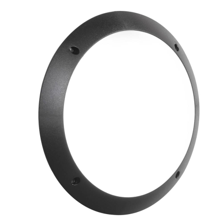 Plafoniera rotunda de exterior neagra cu dulie E27 difuzor opal si protectie IP66 [1]