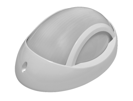 Surse de iluminat - Plafoniera ovala alba opaca cu dulie E27 si protectie IP54