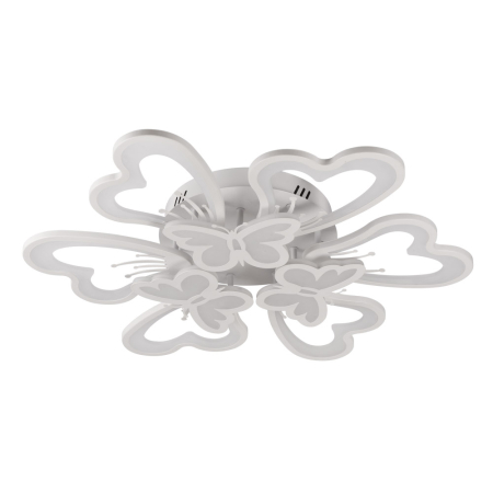 Plafoniera LED - Plafoniera LED decorativa alba Butterfly cu iluminare 3CCT si RGB pentru interior