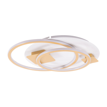 Plafoniera LED decorativa Elipse alba cu auriu pentru tavan, 80W si 5800 lm [0]
