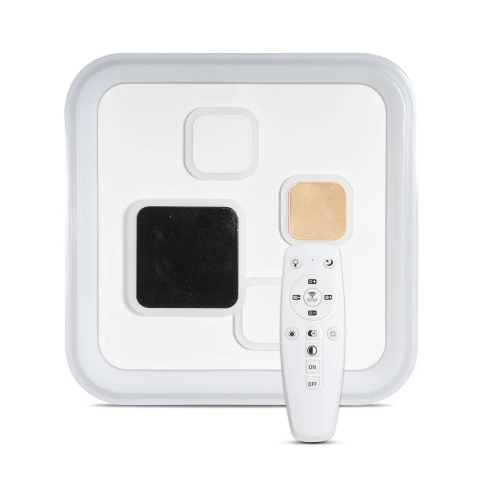 Plafoniera LED - Plafoniera LED alba pentru interior cu lumina reglabila si telecomanda