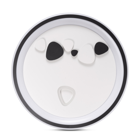 Corpuri iluminat interior - Plafoniera LED decorativa alba cu negru pentru tavan, 72W, lumina reglabila 3000-6000K