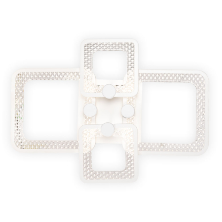 Corpuri iluminat interior - Plafoniera LED decorativa alba 55W cu telecomanda si lumina reglabila