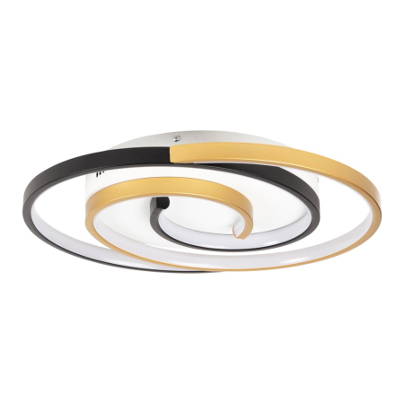 Corpuri iluminat interior - Plafoniera LED decorativa negru auriu pentru tavan, 30W, 42 cm