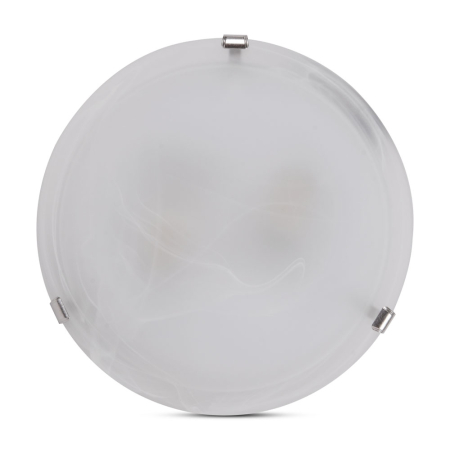 Corpuri iluminat interior - Plafoniera alba pentru interior cu doua dulii E27 si diametru de 30 cm