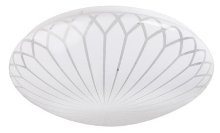 Plafoniera LED decorativa alba cu model pentru interior, 18W, lumina rece 6500K [1]