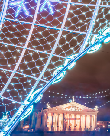 Surse de iluminat - Plasa luminoasa extensibila cu 144 LED uri lumina rece 6400K pentru decor festiv