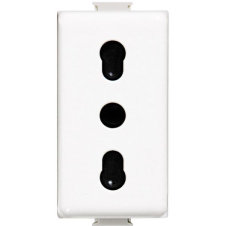 Aparataj - Priza bipasso alba 2P+T 10/16A pentru montaj ingropat, 1 modul