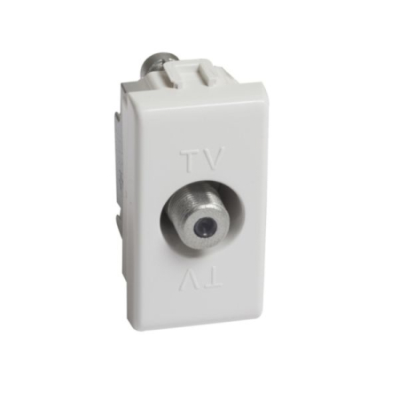 Aparataj - Priza coaxiala SAT tip F alba cu 1 modul pentru aparataj Matix