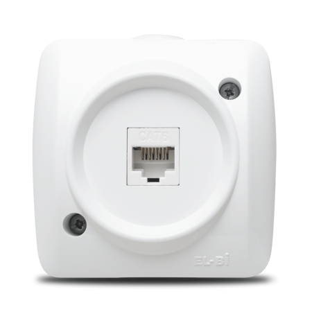 Aparataj - Priza de date RJ45 CAT6 aplicata alba pentru retea Ethernet