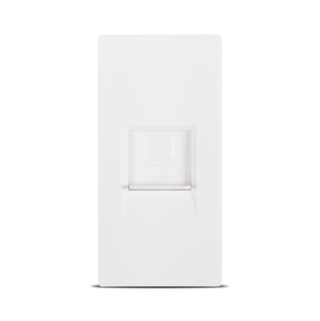 Priza - Priza de date RJ45 Cat6e alba Pulsar Touch NS pentru montaj incastrat