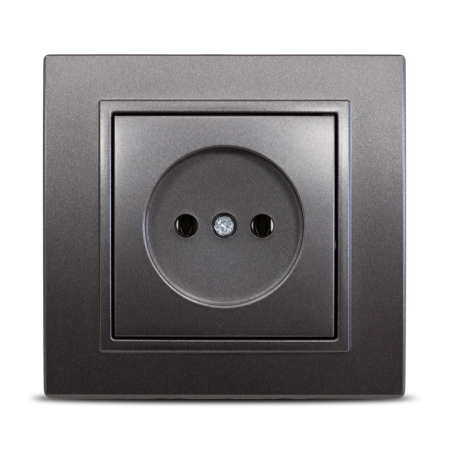 Aparataj - Priza incastrata fara contact de protectie 16A fume din gama Zena