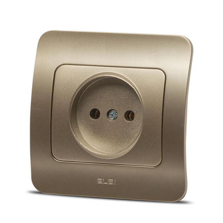 Priza fara contact de protectie 16A cu finisaj titan pentru montaj incastrat [1]