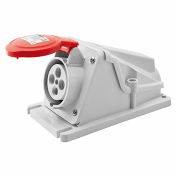 Conectica - Priză Fixă 3P+N+T 16A 400V IP44 – Conector Industrial Trifazat pentru Montaj pe Perete