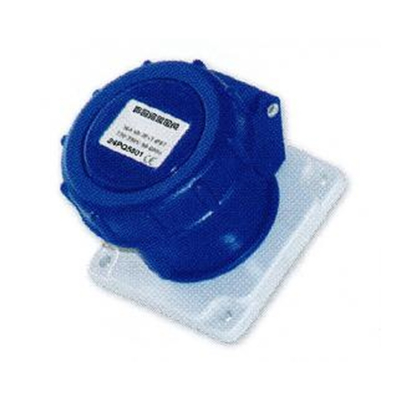 Accesorii - Priza industriala trifazata 3P plus N plus T 63A 380V cu protectie IP67