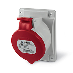 Priza industriala incastrata rosie 32A 400V 3P+N+E 6h IP44 [0]