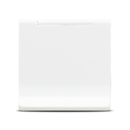 Aparataj - Priza Schuko alba cu capac rabatabil si obturatoare de protectie 16A 2 module