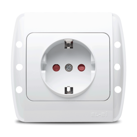 Priza Schuko alba cu protectie copii 16A pentru montaj incastrat [0]