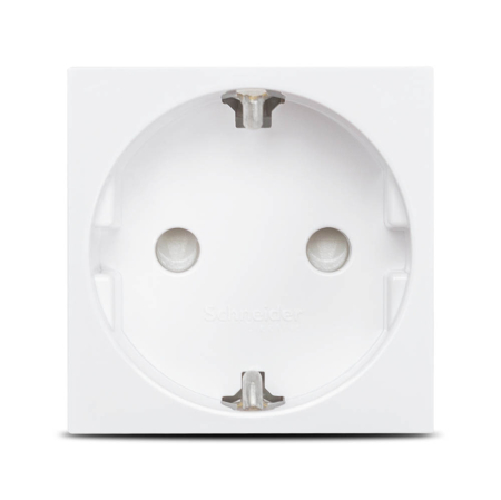 Priza Schuko alba incastrata cu protectie pentru copii si contact de impamantare [0]