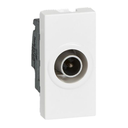 Priza TV modulara alba cu iesire coaxiala masculina de 9.5 mm [0]