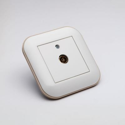 Priza - Priza TV terminala Ovivo Loft alb kraft, incastrata, 1 modul, cod 404-010306-225