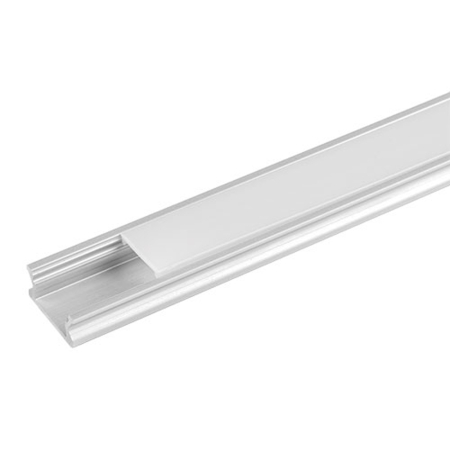 Surse de iluminat - Profil aluminiu subtire pentru banda LED cu dispersor opal si accesorii de montaj