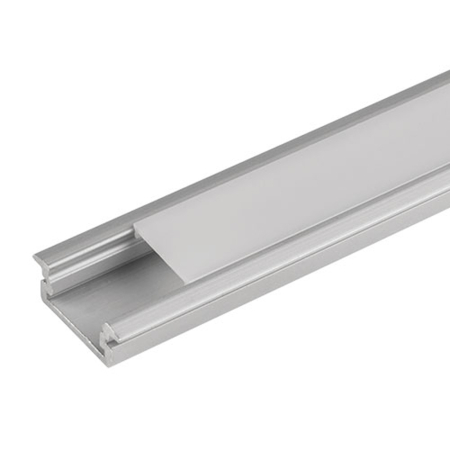 Surse de iluminat - Profil aluminiu incastrat pentru banda LED cu dispersor opal lungime 2 m