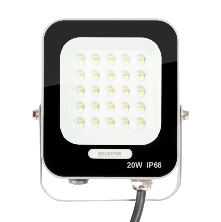 Proiectoare LED - Proiector LED 20W 4000K IP65 gri pentru iluminat exterior