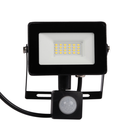 Proiectoare LED - Proiector LED negru cu senzor integrat 10W lumina rece 6400K IP65
