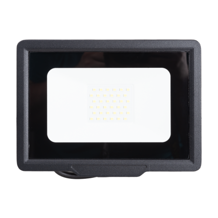 Proiector LED slim negru de 30W cu lumina rece 6500K si protectie IP65 [0]