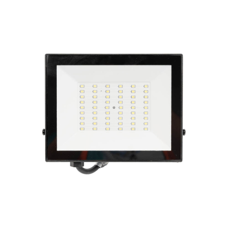 Proiector LED slim negru 50W 6500K IP65 pentru iluminat exterior [0]