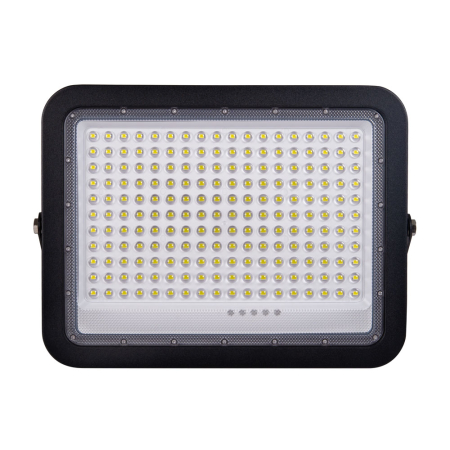 Proiectoare LED - Proiector solar LED negru V2 pentru iluminat exterior cu lumina alba rece si protectie IP65