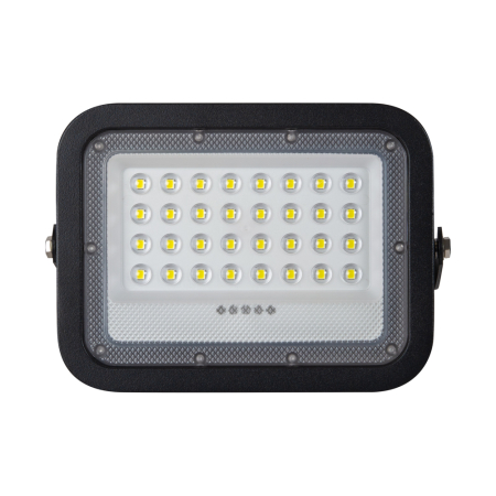 Proiectoare LED - Proiector solar LED negru V2 50W 6500K IP65 pentru iluminat exterior