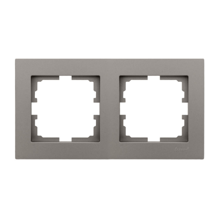 Rama gri deschis cu 2 posturi pentru aparataj electric incastrat [0]