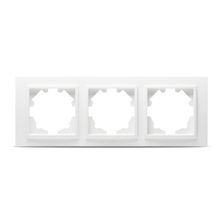 Aparataj - Rama ornamentala cu 3 posturi alb mat pentru aparataj electric incastrat