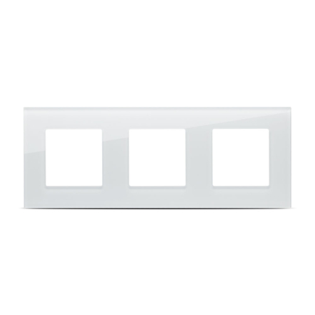 Aparataj - Rama ornamentala alba cu 3 posturi pentru aparataj touch incastrat