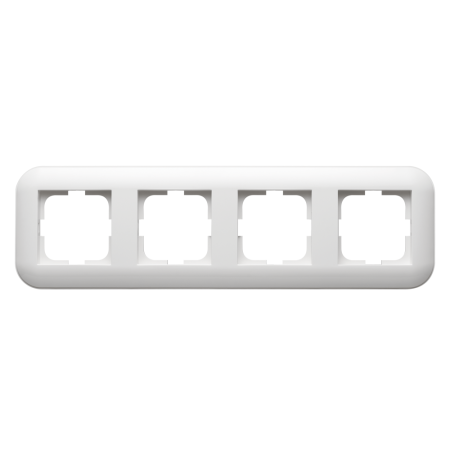 Aparataj - Rama ornament alba cu 4 posturi pentru aparataj electric incastrat