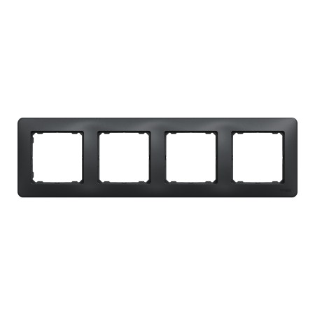 Aparataj - Rama ornamentala cu 4 posturi in finisaj antracit pentru aparataj electric interior