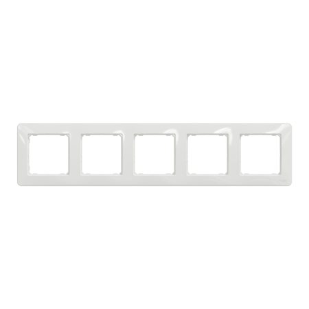 Aparataj - Rama ornamentala alba cu 5 posturi pentru aparataj electric incastrat