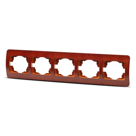 Aparataj - Rama ornament cires cu 5 posturi pentru aparataj electric incastrat