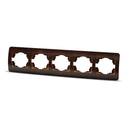 Aparataj - Rama ornament 5 posturi nuc inchis pentru aparataj incastrat Jazz