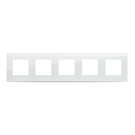Rama ornamentala alba touch cu 5 posturi pentru aparataj electric incastrat [0]