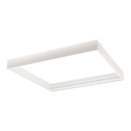 Plafoniera LED - Rama alba din aluminiu pentru montaj aparent panou LED backlit 595 x 595 x 65 mm